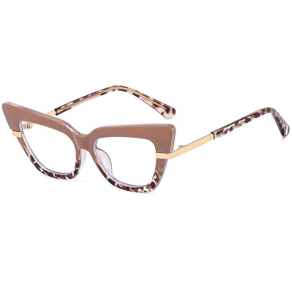 2025 Cross Cat Eye Glasses: Anti-Blue Light European & American Frames, Internet Celebrity Style, Bare Face Optical Design