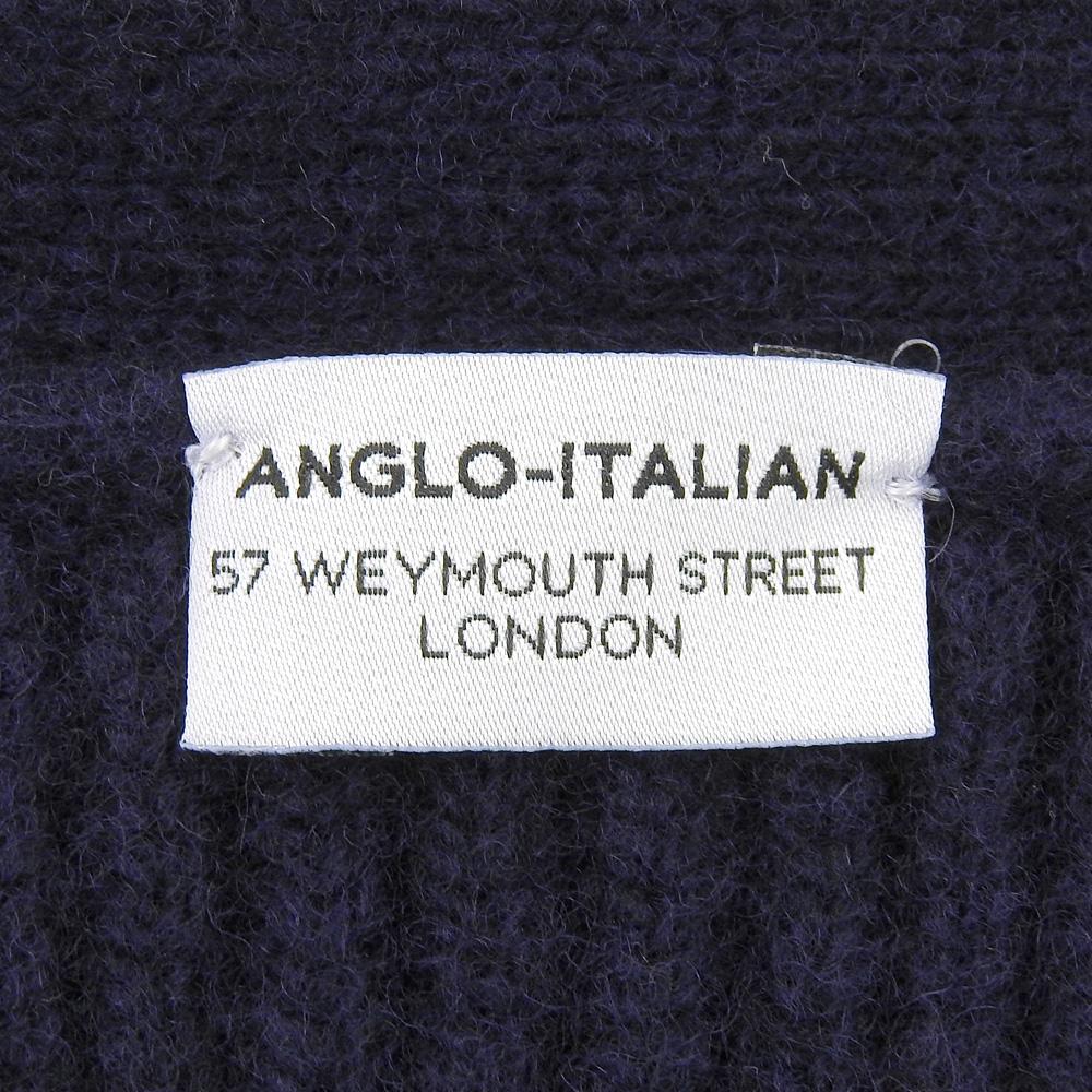 Anglo-Italian Excellent condition wool faux pocket knit vest, men's, navy, size S Best S NavyUsed