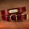 Personalized Dog Collar And Leash Set Real Leather Pet Collars Dogs Walking Lead Leash for Small Large Dogs Pitbull XXS-XL