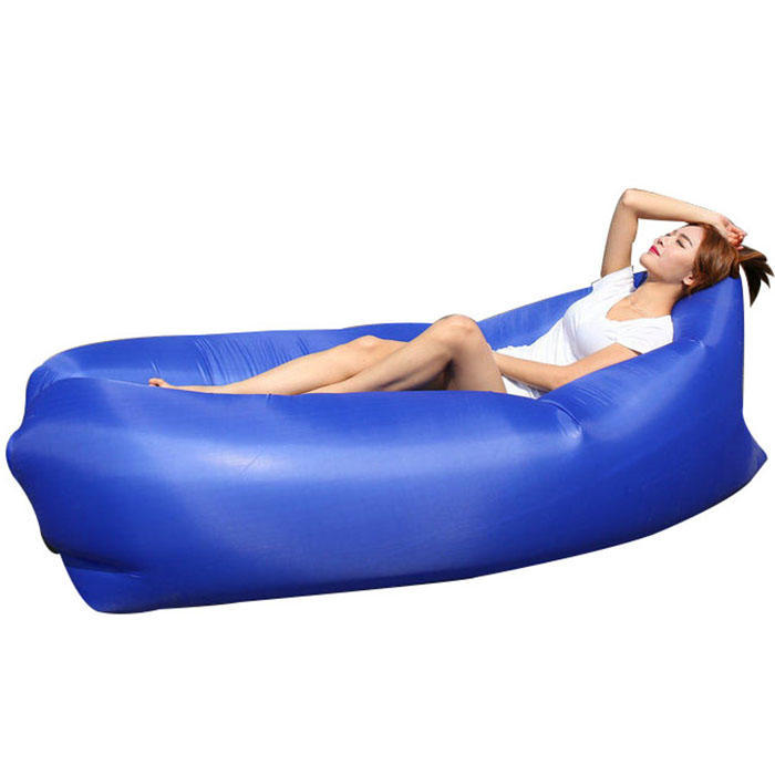 Outdoor Campingbed Luie Tas Opblaasbaar bed Luchtbank Strandmat Draagbaar slaapmatje Lounger Bank Picknick Luchtbed Slaapmat Waterdicht