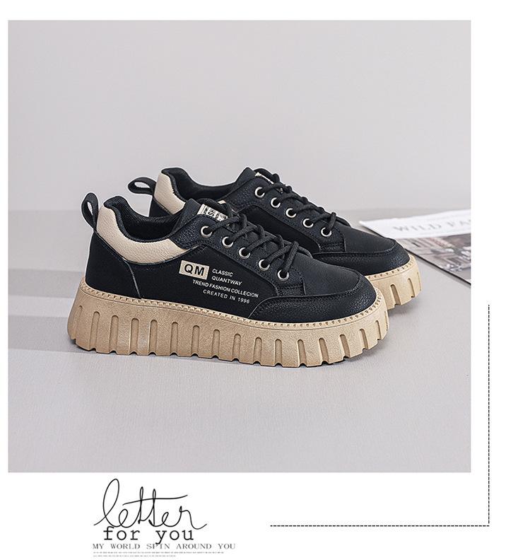2025 Spring/Summer New Women's Casual Versatile Thick Sole Elevated Women's Shoes Student Shoes zapatillas de mujer
