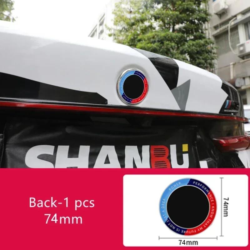 

Car 50th Anniversary Logo Front Hood Emblem 82mm+Rear Badge 74mm+Wheel Hub Cap 68mm+56mm steering wheel sticker 45mm For All BMW
