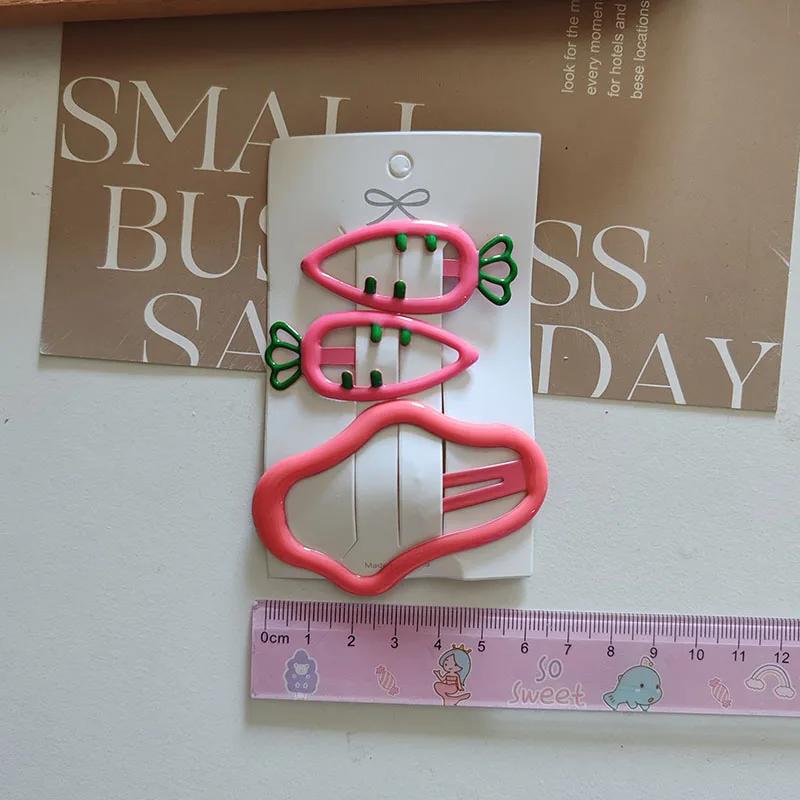 

3pc Pink Kawaii Carrot BB Hair Side Clips for Women Girls Kids Child Hairpin Gift Hair Accessories Headwear Ornament