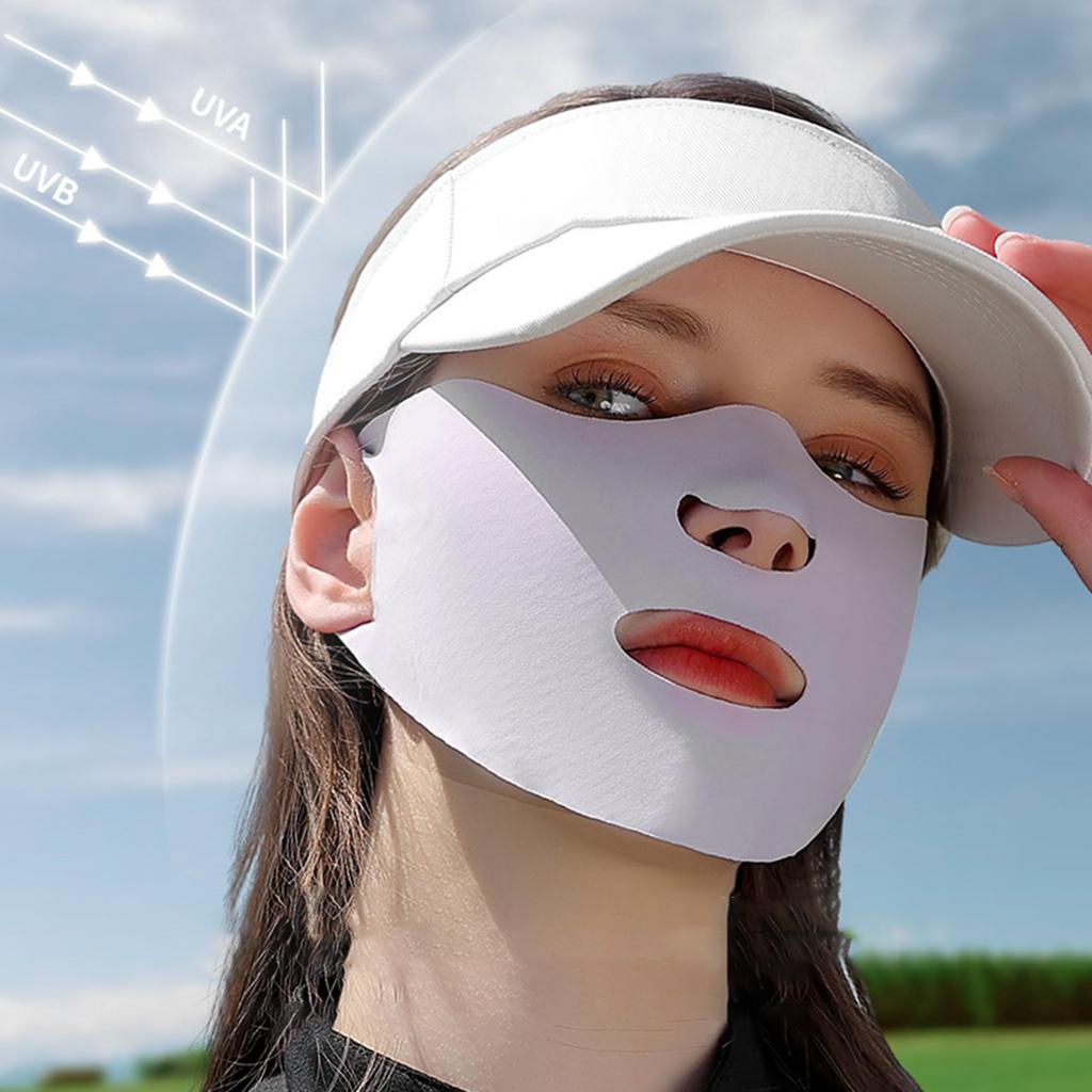 Breathable Women Golf Mask Summer Sun Protections Face Cover Ice Silk Face Mask for Cycling Run Outdoor Sports