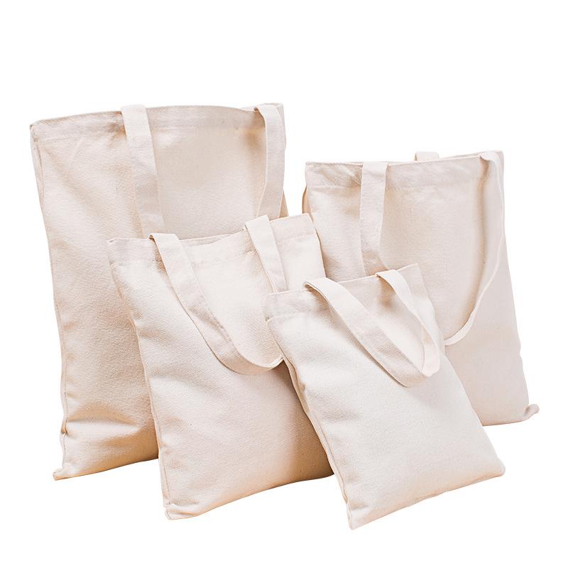 High-End Custom Logo Canvas Tote Bag - White, Blank, Personalized Printing