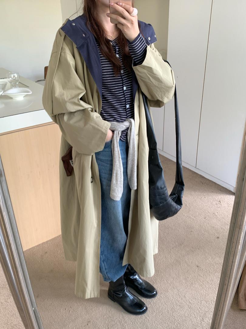 

Женский ретро плащ-тренч в стиле Miu с капюшоном и воротником-стойкой, коллекция осень 2025 One Size хаки