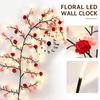 Shapeable LED String Lights with Remote, 1.6M LED Lights with Leaf Butterfly Flower Decor, 8 Lighting Modes for Home Decoration