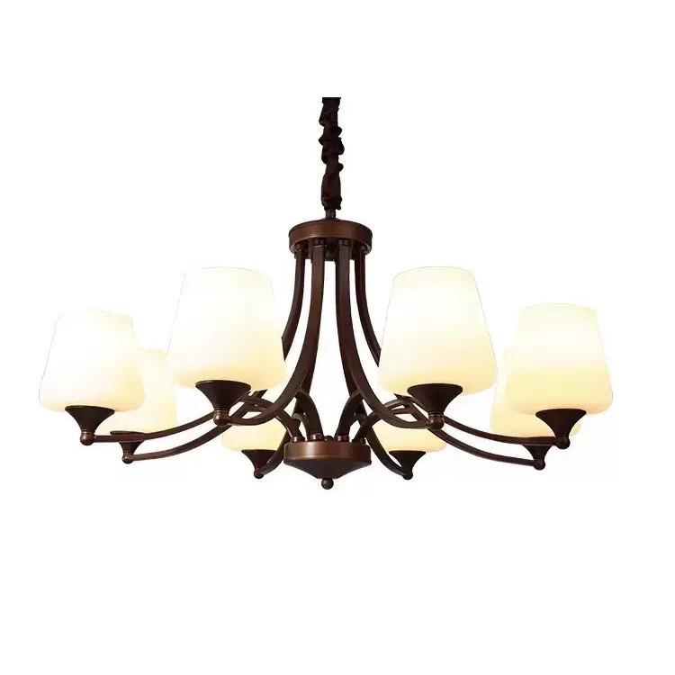 American Retro Iron Art Chandelier for Living Room, Bedroom, Dining Room - Modern & Country Style