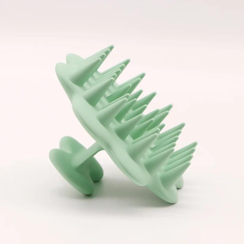 Silicone Shampoo Brush Head Scalp Massage Comb Clean The Scalp Thoroughly Body Bath Brush Salon Hairdressing Tool