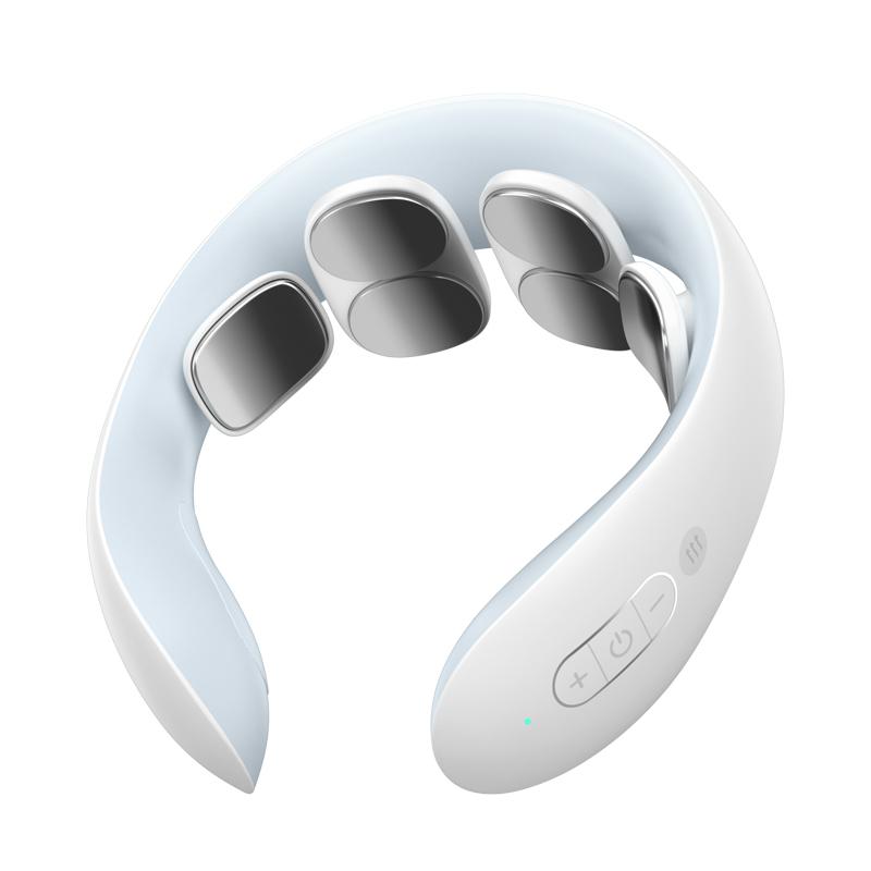 

Импульсный массажер для шеи и спины Беспроводной умный массажер для плеч и шеи Нагрев Облегчение боли Мышечный ударный массаж Здоровье