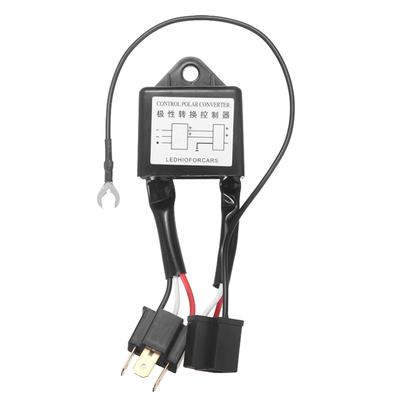 1Pcs Car Led Headlight Reversed Polarity Converter Polar Inverter Positive Negative Switch Harness Adapter For H4 Xenon Lamp