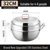 Chuchuang Jingpin Antihaft-Wok aus 316 Edelstahl mit Dampfgareinsatz