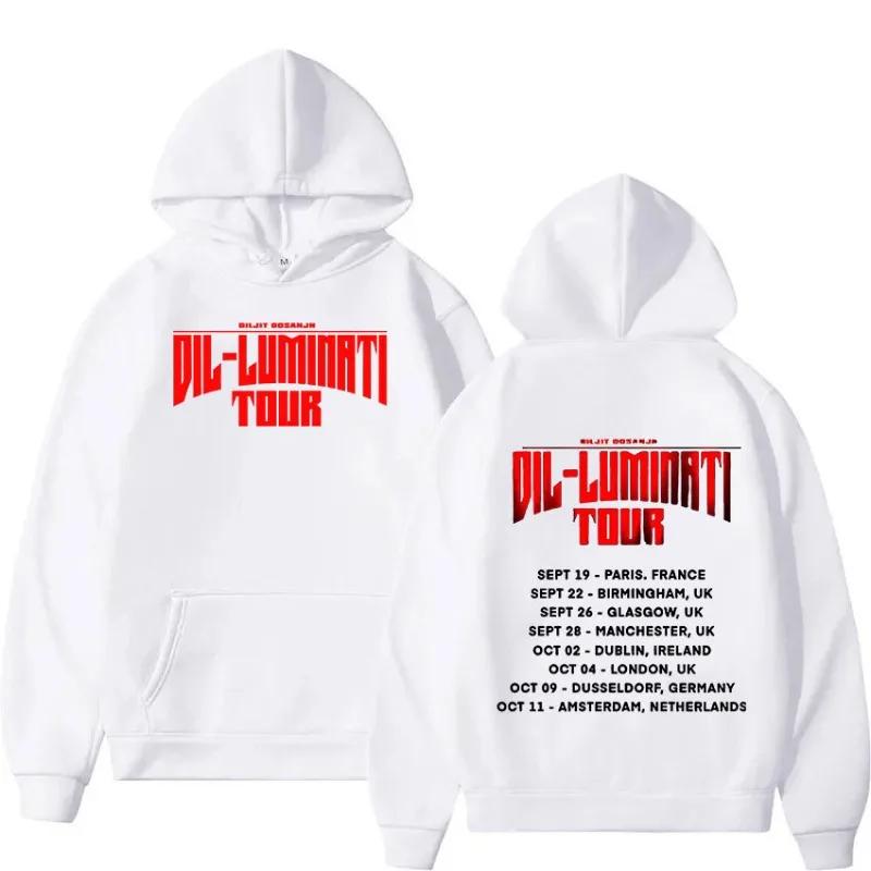 Singer Diljit Dosanjh Dil-Luminati Tour Print Hoodie Boys Harajuku Girls Pullover Music Gift Comfortable Sweatshirt