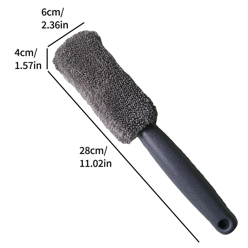 

Щетки для чистки колес автомобиля Очиститель автомобильных шин Сверхтонкие волокна Водопоглощение Мягкий инструмент для чистки транспортных средств Мягкая щетка серый