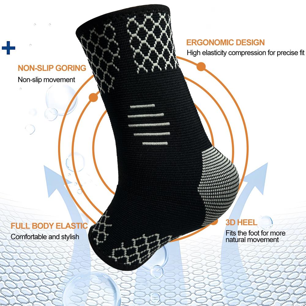 1/2 Pcs Compression Socks For Plantar Fasciitis Achilles Tendonitis Ankle Sleeve Heel Spurs Foot Swelling Relief