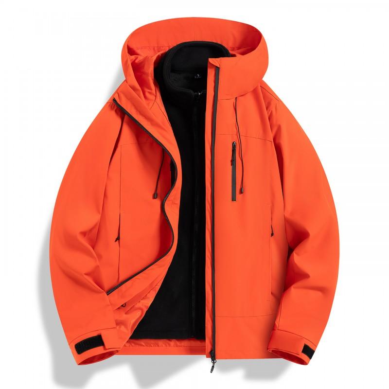 3-in-1 Detachable Windproof Waterproof Hiking Jacket Men Women Lightweight Outdoor Shell With Fleece Liner Fall Winter