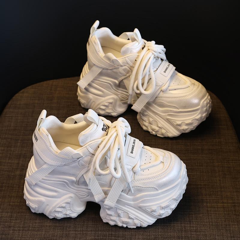 HS597-125 Small thick-soled inner height-increasing dad shoes women's spring new muffin sports and leisure shoes