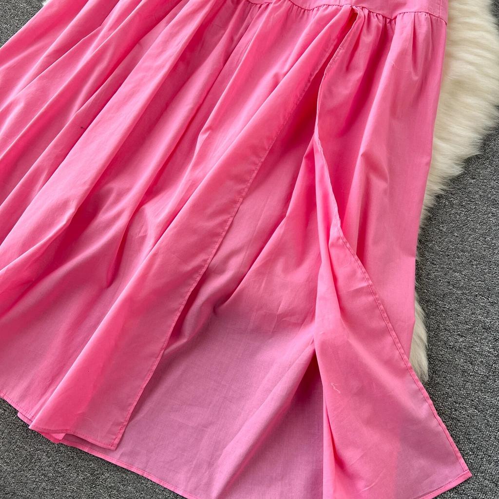 Elegant Floral Fairy Dress Women Strap Sexy Party Midi Dresses Casual Design Chic Printing High Waist Fashion Female Dress 2025