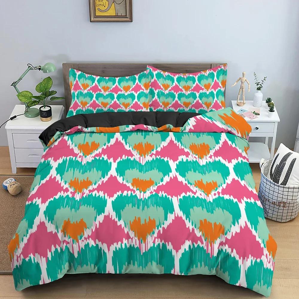 Böhmisches Bettwäscheset Ethnischer Stil Bettbezug Floral Steppdeckenbezüge Einzelbett Twin King Size Steppdeckenbezug Mit Kissenbezug 2/3-teilig