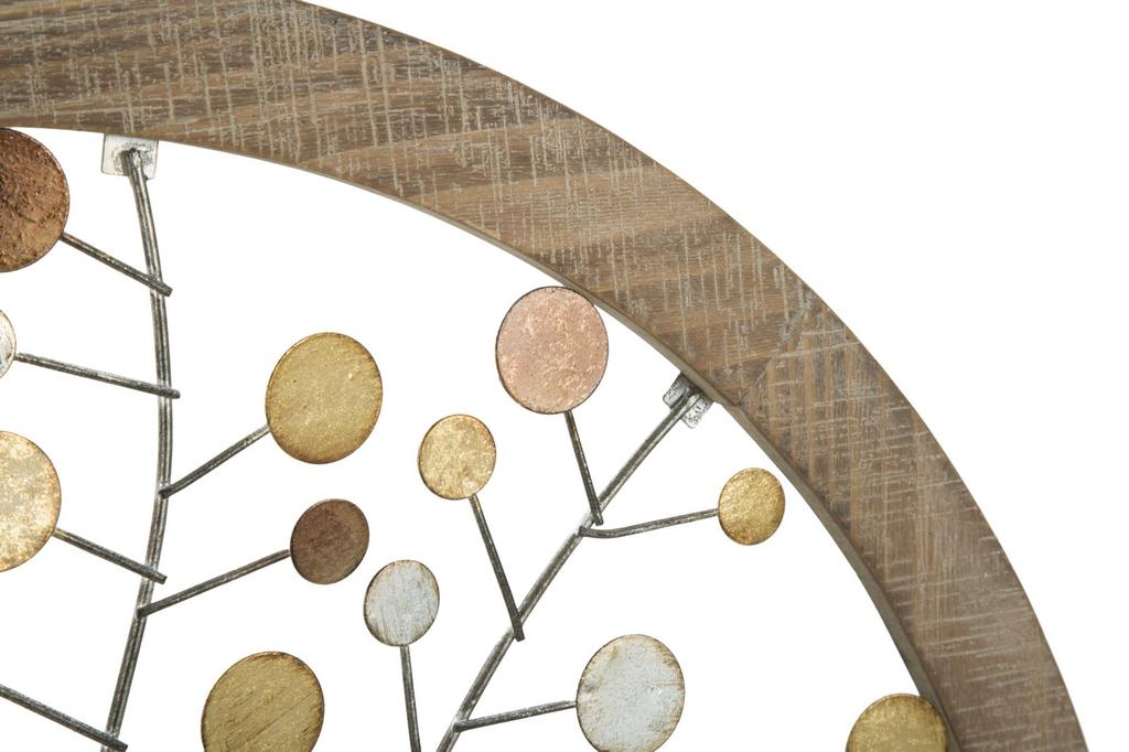 Wall Panel With Mirror Tree Of Life Cm Ø 61X1,8