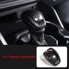 Carbon Fiber Gear Shift Knob Cover Trim For Toyota Grand Highlander 2024 2025
