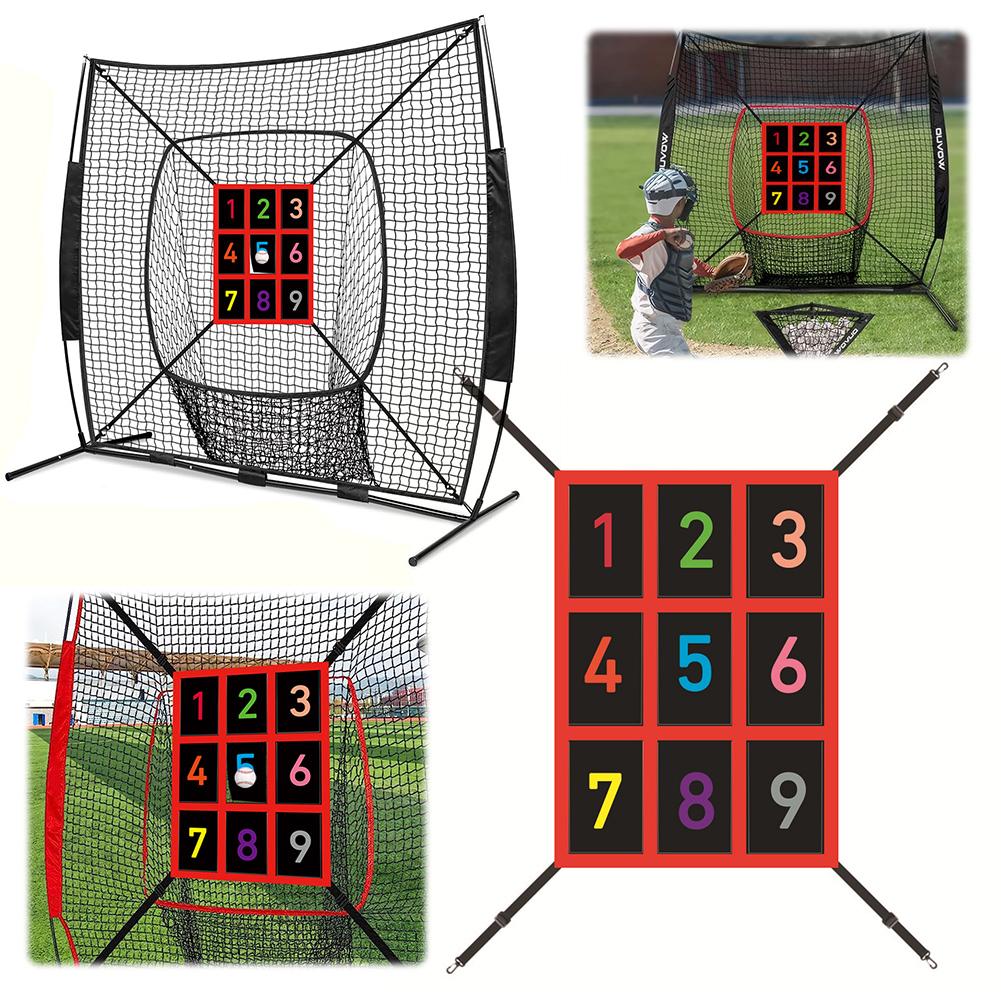 Baseball Softball Practice Net with Adjustable Strike Zone Target Baseball Target Net Baseball Backstop Net for Throwing Batting
