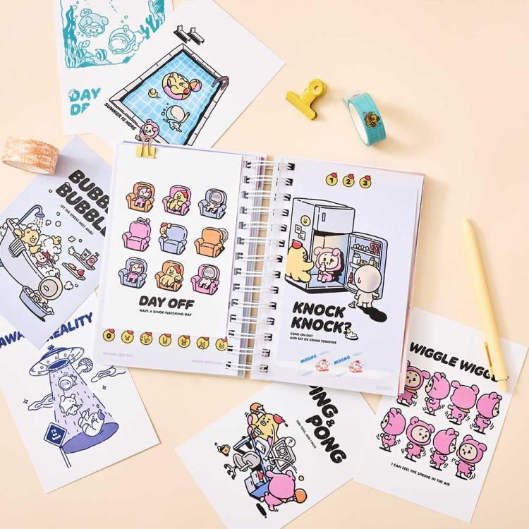 MOONO Illustrationspostkarte Nachrichtenkarten