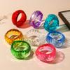 Asymmetric Cutting Geometry Transparent Colorful Resin Acrylic Bangles For Women Bangle Bracelets Charm Thick Simple Jewelry