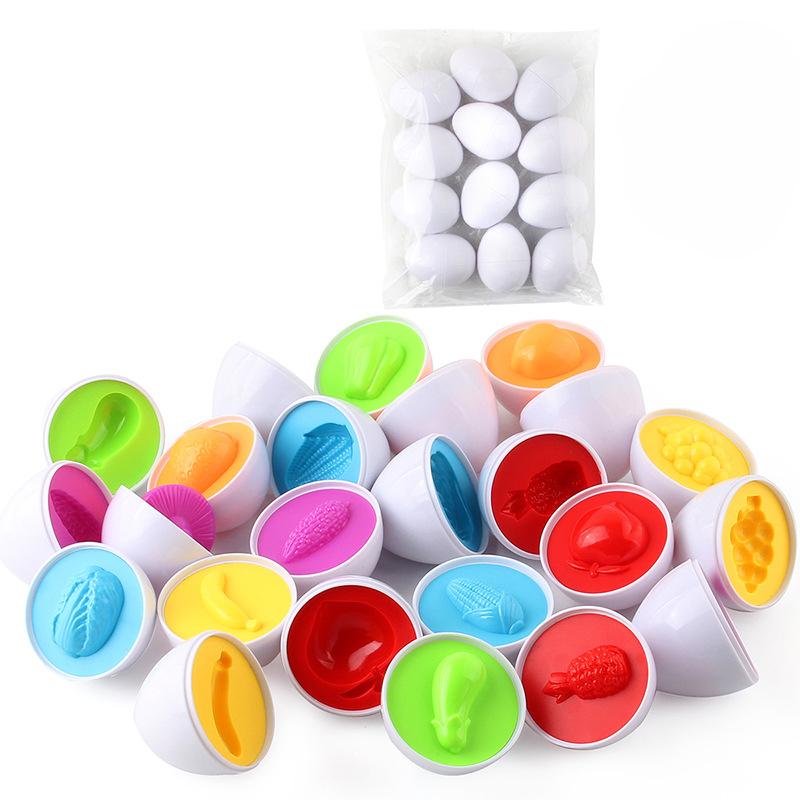Eggs Matching Toys For Toddlers 1 2 3Y Montessori Toys Easter Eggs Baby Color Shape Sorter Games Educational Learning Toys Kids