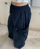 RONRON Ribbon String Wide Cargo Pants Navy