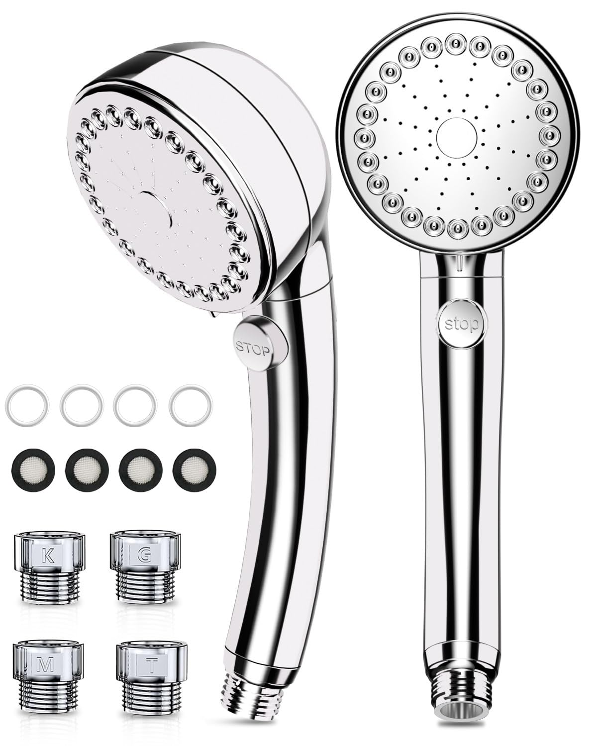 

Душ Высокое Давление Воды для Экономии Воды Пузырьковый Душ Регулируемый 4 Ручной Вода Ванная Душ Высокая Очистка Пор Вода Нежный к Теплу серебряный