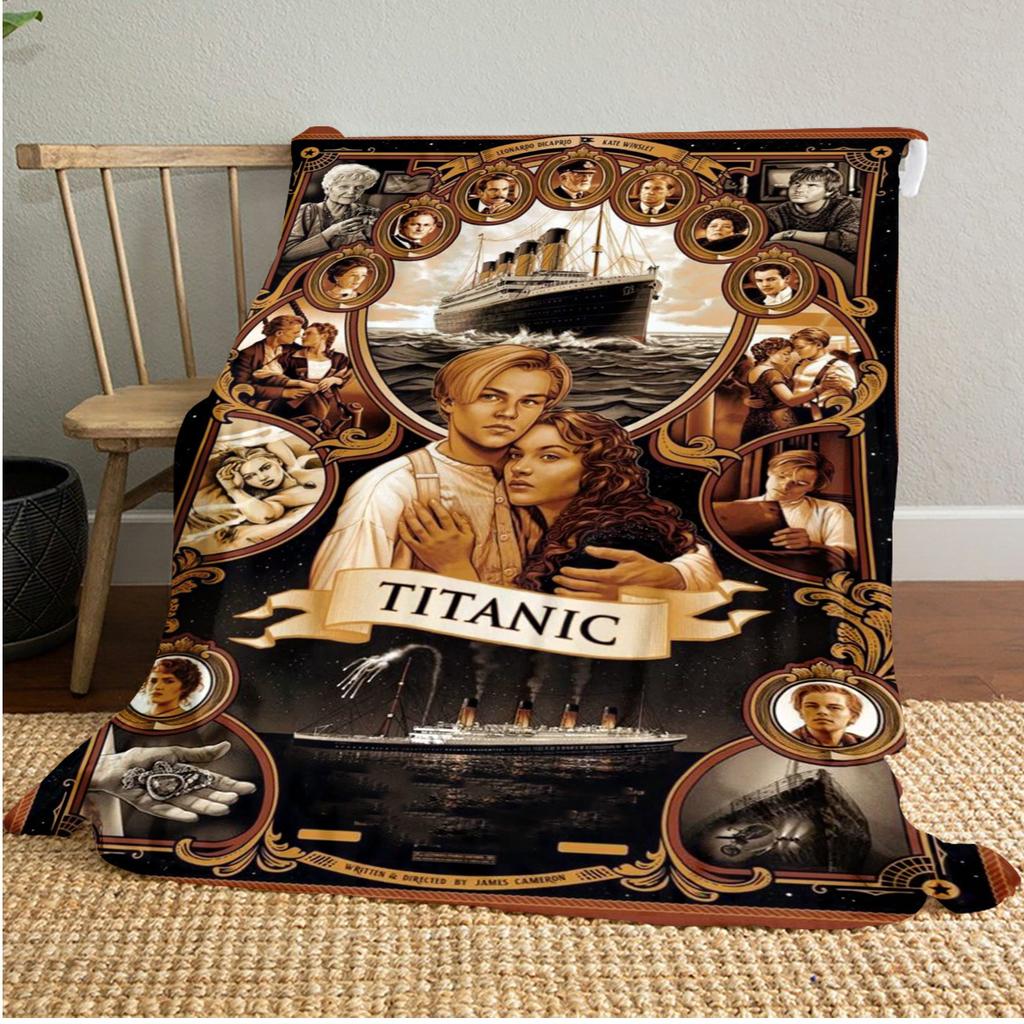 Titanic  Plush Blanket Soft Comfortable All Seasons Blanket Sofa Office Naps Blanket Outdoor Travel Throw Perfect Gift