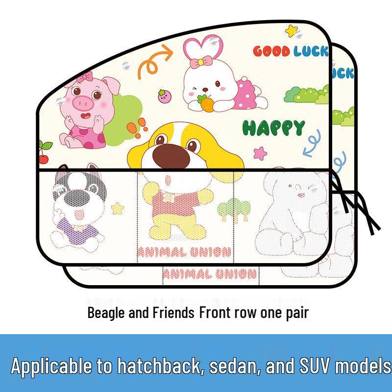 Frameless Baby Car Sunshade: Rear Seat Sliding Privacy & Sun Protection Window Curtain