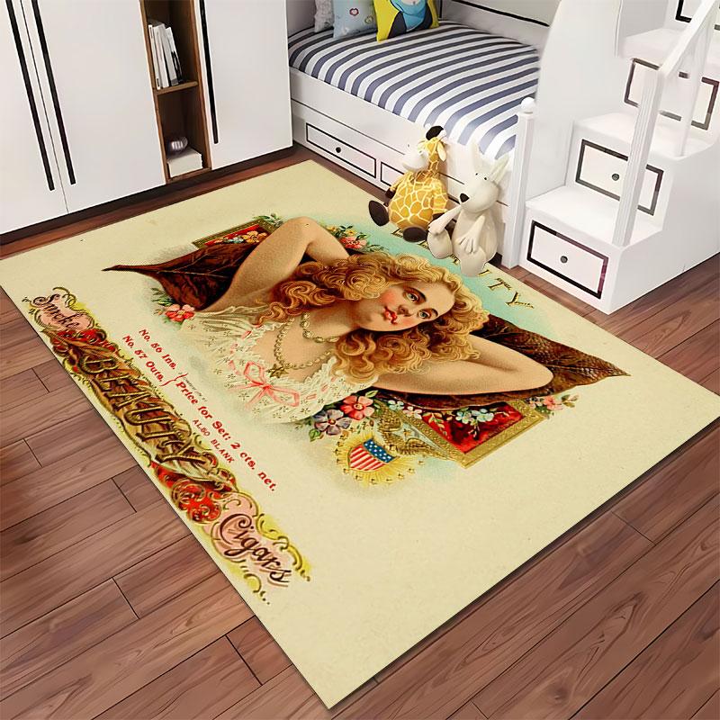 Vintage Beauty & Floral Design Suitable As a Non-slip Mat for the Living Room or Bedroom Sofa
