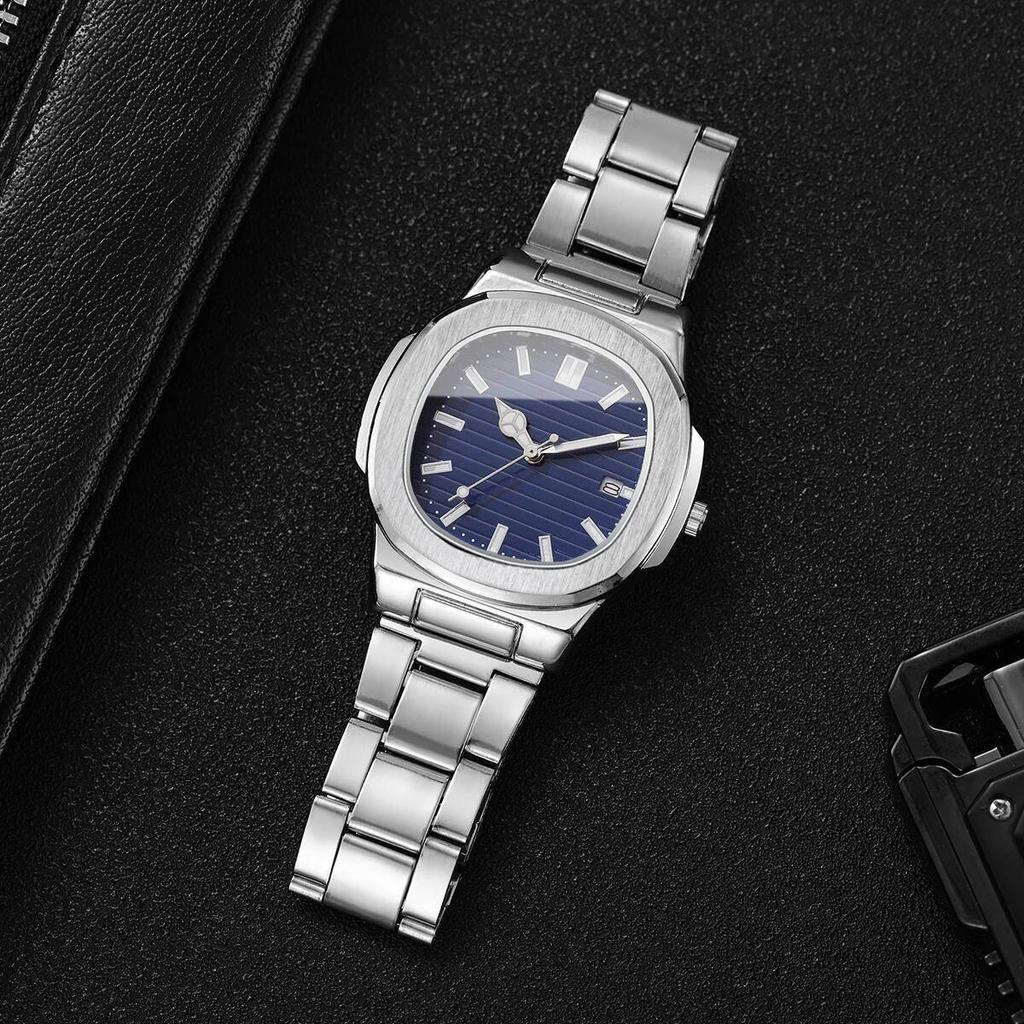 Factory Hot Selling Many Different Colors Stainless Steel Luxury Charm Fashion Men's Business with Calendar Style Quartz Watch