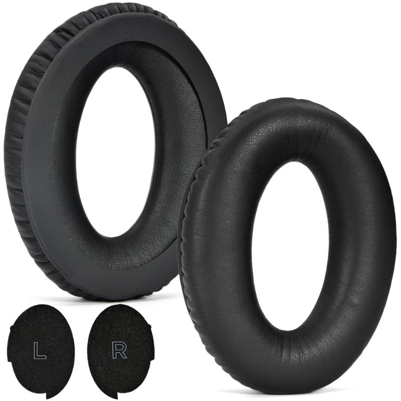 Protein Leather Ear Pad Ear Cushions Replacement Headband for Aviation Gaming Headsets , Noise Cancelling Foam