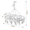 Portable Plastic Drying Rack with Clips