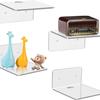 Small Acrylic Floating Wall Shelf for Storage and Decoration