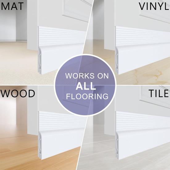 1M Door Bottom Sealing Strip Under-Door Sweep Weather Stripping Light Noise Dust Blocking Windproof Door Stopper Door Bottom Gap Filler Strip