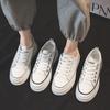 New Style Casual Sports Shoes Lace -Up Midsole Shoes Comfortable Soft Bottom Low Cut Soft Bottom Ladies White Shoes Shoes