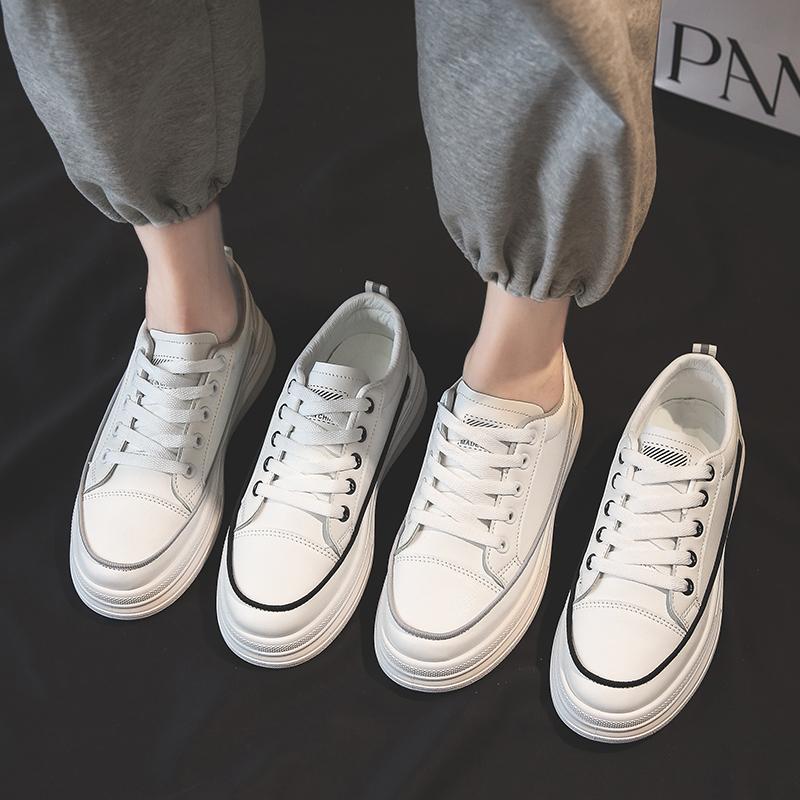 New Style Casual Sports Shoes Lace -Up Midsole Shoes Comfortable Soft Bottom Low Cut Soft Bottom Ladies White Shoes Shoes