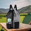 Mesh Drawstring Backpack with Wet Bag for Swimming, Beach, Gym & Workout Equipment