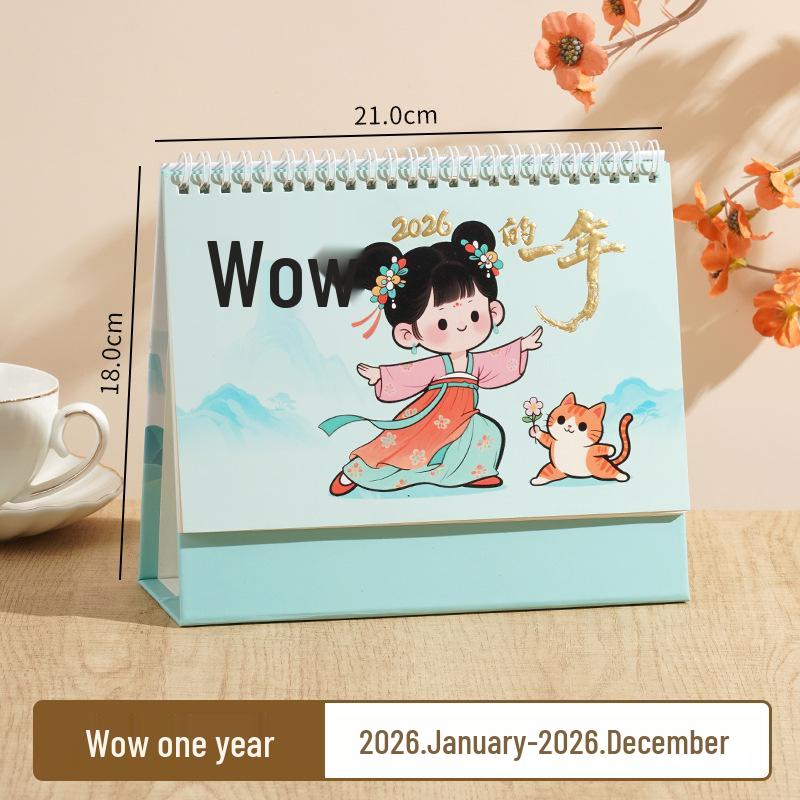 

2026 Creative Desk Calendar: Memo Pad, Pen Holder, Countdown Plan, Monthly Check-In, Business Style 2026