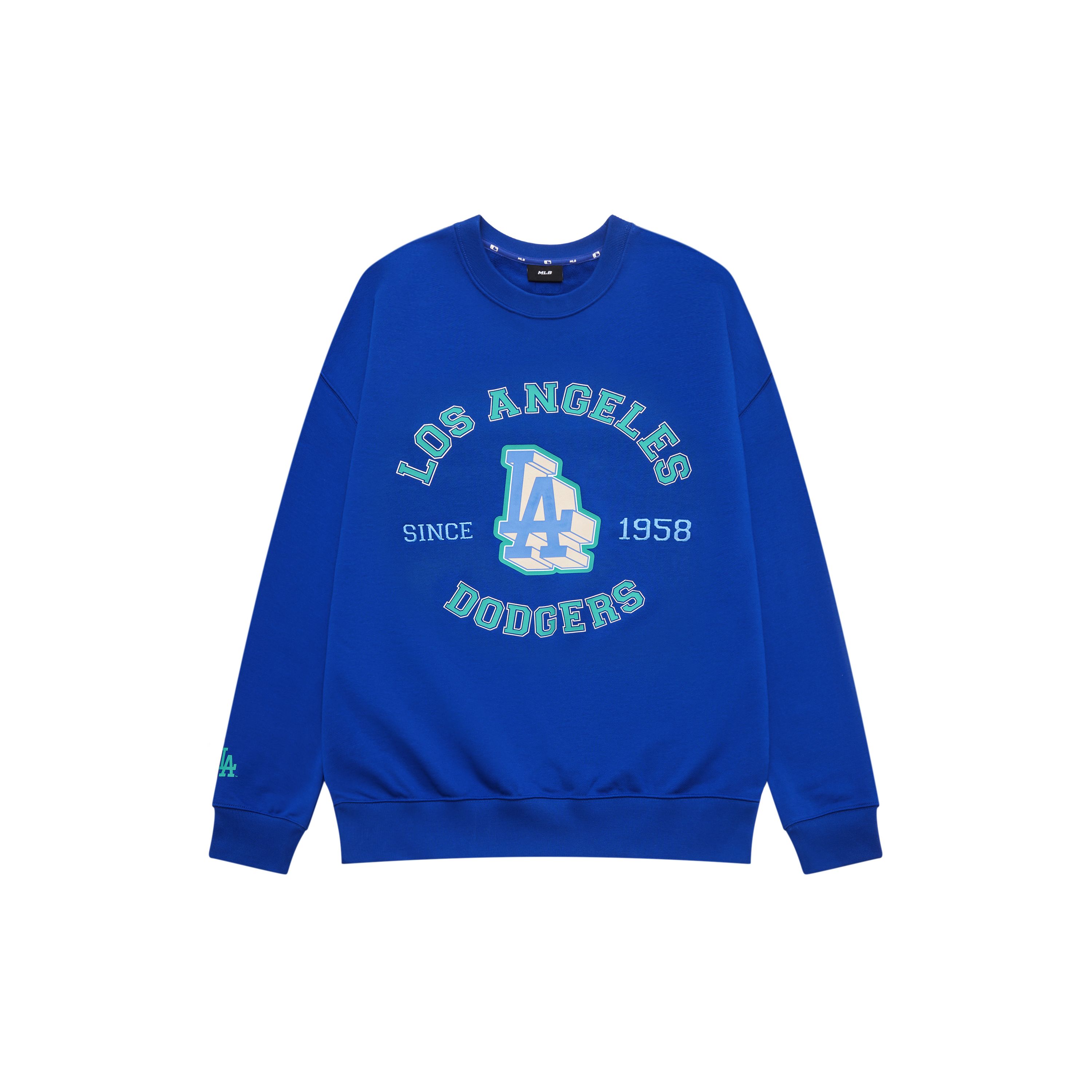 MLB Los Angeles Dodgers College Series Buchstabendruck Rundhals-Sweatshirt Unisex-Sweatshirt Blau 3AMTV1034-07CBD M blue