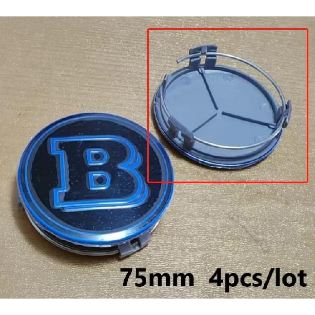 3 Types of Bases 75mm Wheel Hub Center Cap for BRABUS W203 W204 W205 W206 W117 W124 W212 W166 W176 W177 GLA GLC CLA CLS Hubcap