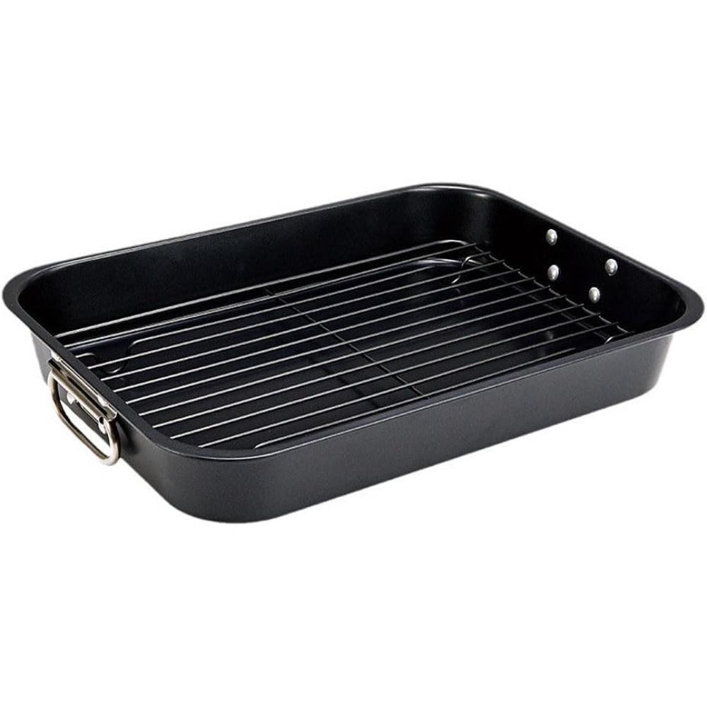 1Pcs Nonstick Roasting Pan with Handles Baking Dish for Turkey BBQ Vegetbale Roasting Pans for Oven Baking Mold