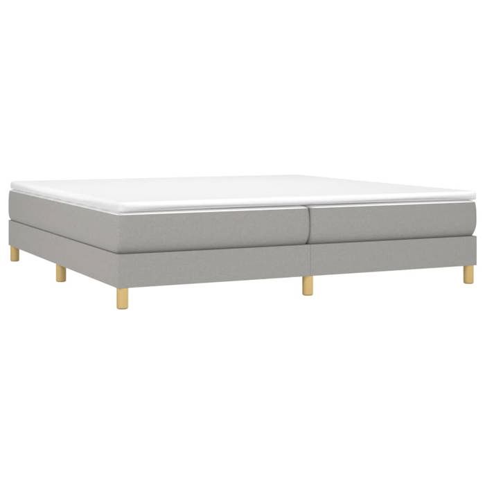 Maison Exclusive - Sommier à lattes de lit avec matelas Gris clair 200x200cm Tissu