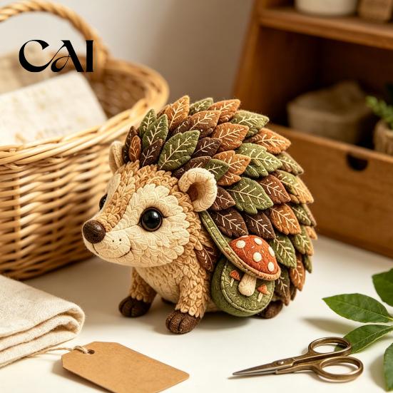 DIY Patchwork Kit Woodland Animal Kit, Forest Sewing Set, Friend Toy Handmade Friends, Beginner-friendly Craft for Adults