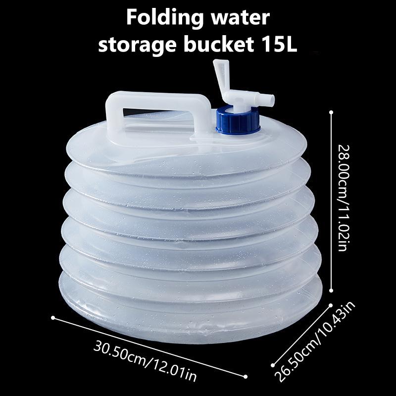 SEAMETAL 5/10/15L Dış Mekan Katlanabilir Kova Katlanabilir Su Torbası Hayatta Kalma Su Depolama Taşınabilir Su Taşıyıcı Konteyner Kamp