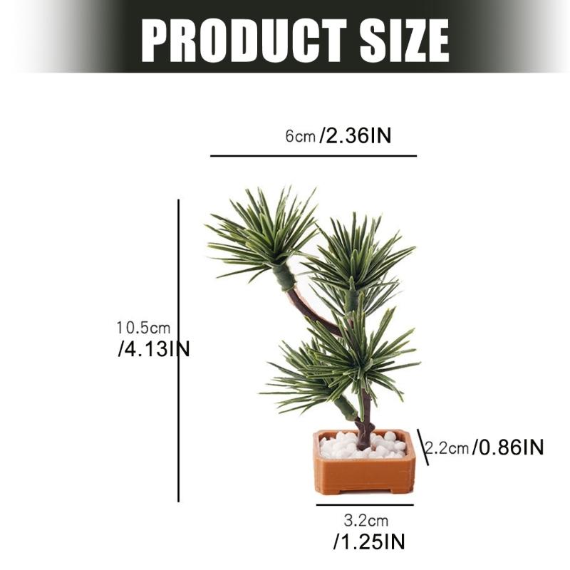 Artificial Pine Plant Miniature For Dollhouses Scene Plastic Pine Toy Accessory Retro Life Scene Photo Props